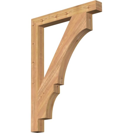 Ekena Millwork Balboa Block Smooth Bracket, Western Red Cedar, 3 1/2"W x 32"D x 44"H BKT04X32X44BOA05SWR